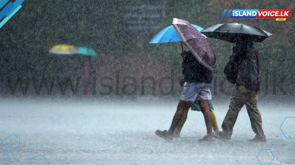 කාලගුණෙන් අනතුරු ඇඟවීම් ප්‍රදේශ කිහිපයකට වැසි සහ තද සුළං